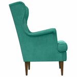 vidaXL Fauteuil Turquoise Velours