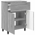 vidaXL Unité de vanité de salle de bain Sonoma gris 60 x 35 x 80 cm