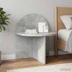 vidaXL Table de chevet 2 Pièces Gris béton 40 x 35 5 x 45 5 cm