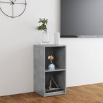 vidaXL Meuble TV gris béton 72x35x36 5 cm bois d’ingénierie