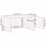 vidaXL Table basse Marron et Noir 80 x 50 x 40 cm
