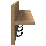 vidaXL Porte-manteau mural chêne artisanal 80 x 10.5 x 18 cm