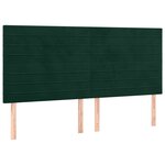 vidaXL Sommier à lattes de lit avec matelas LED Vert foncé 160x200 cm
