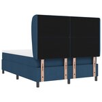 vidaXL Lit ressort bleu avec matelas  140 x 200 cm en tissu.
