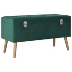 vidaXL Banc avec compartiment de rangement 80 cm Vert Velours