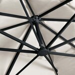 vidaXL Parasol de jardin en porte-à-faux lumières LED mât en aluminium