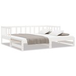 vidaXL Lit coulissant sans matelas blanc 2x(90x190) cm