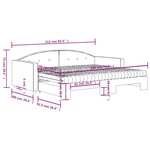 vidaXL Lit de jour avec gigogne et matelas gris foncé 90x190cm velours