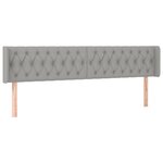 vidaXL Tête de lit avec oreilles Gris clair 183x16x78/88 cm Tissu