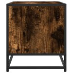 vidaXL Meuble TV chêne fumé 120 5x40x46 cm bois d'ingénierie et métal