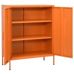 vidaXL Armoire de rangement Orange 80x35x101 5 cm Acier