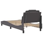 vidaXL Cadre de lit avec LED sans matelas gris 90x190 cm