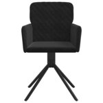 vidaXL Chaises pivotantes à manger lot de 2 Noir Velours