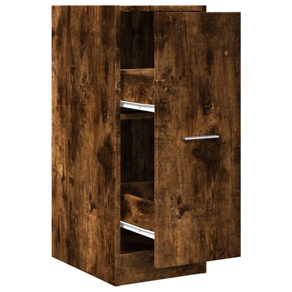 vidaXL Armoire d'apothicaire chêne fumé 30x41x77 5cm bois d'ingénierie