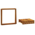vidaXL Étagère pliable à 3 niveaux Marron 43x31x63 cm Bois d'acacia