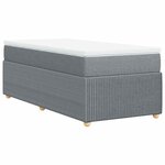 vidaXL Sommier à lattes de lit avec matelas gris clair 80x200 cm tissu