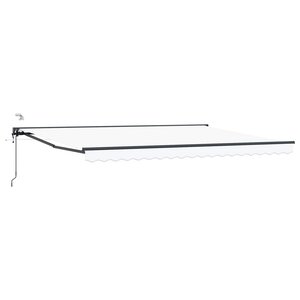 vidaXL Auvent rétractable électrique Blanc 5 × 3 5 m