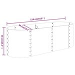 vidaXL Lit surélevé de jardin Acier enduit de poudre 114x40x36 cm gris