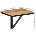 vidaXL Étagère murale 40x30x32 cm bois massif de manguier et fer