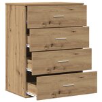 vidaXL Buffet Chêne artisan 60 x 39 x 80 cm Bois d'ingénierie