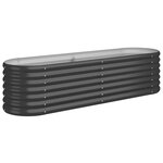 vidaXL Lit surélevé de jardin Acier galvanisé Anthracite