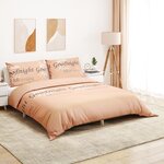 vidaXL Ensemble de housse de couette rose 155x220 cm Coton