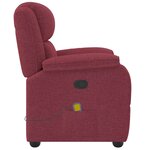 vidaXL Fauteuil de massage inclinable Rouge bordeaux Tissu