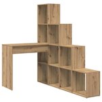 vidaXL Bureau d'angle chêne artisanal 101.5 x 149.5 x 149.5 cm