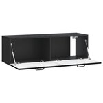 vidaXL Meuble TV mural Noir 98 x 31 x 30 cm Bois d'ingénierie