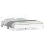 vidaXL Cadre de lit sans matelas blanc 180x200 cm