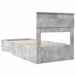 vidaXL Cadre de lit Gris béton 90 x 200 cm Bois d'ingénierie
