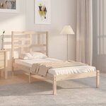 vidaXL Cadre de lit sans matelas bois massif 100x200 cm