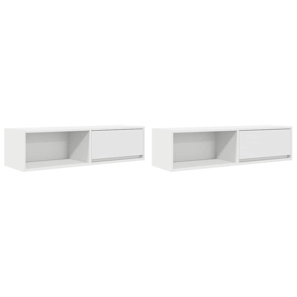 vidaXL Meubles TV 2 Pièces blanc 100x31x25 5 cm bois d'ingénierie