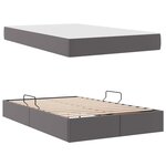 vidaXL Lit avec rangement et matelas avec matelas Gris 120 x 200 cm