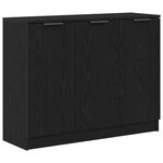 Buffet vidaXL Noir Chêne 90 5x30x70 cm Bois d'ingénierie