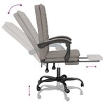 vidaXL Fauteuil inclinable de bureau Taupe Tissu