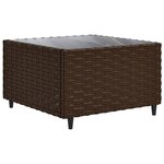 vidaXL Salon de jardin avec coussins 7 Pièces marron résine tressée