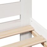 vidaXL Cadre de lit sans matelas blanc 120x190 cm bois de pin massif