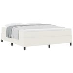vidaXL lit box spring avec Matelas Crème Super King Tissu Corde