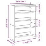 vidaXL Étagère à chaussures chêne artisanal bois d'ingénierie