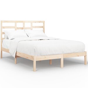 vidaXL Cadre de lit sans matelas bois massif 160x200 cm