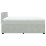 vidaXL Sommier à lattes de lit et matelas Gris clair 140x190cm Velours