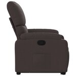 vidaXL Fauteuil inclinable marron foncé tissu