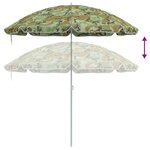 Parasol de plage vidaXL avec poteau en aluminium Camouflage 240 cm