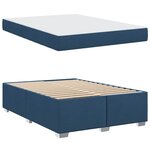 vidaXL Cadre de lit Bleu 160 x 200 cm tissu