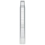 vidaXL Paniers à gabions arqués 2 Pièces 400x30x220/240 cm Fer galvanisé