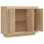 vidaXL Buffet Chêne sonoma 92x35x75 cm Bois d'ingénierie