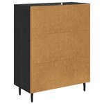 vidaXL Buffet Chêne noir 69 5 x 34 x 90 cm Bois d'ingénierie et fer