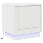 vidaXL Cabinet de chevet Blanc 44 x 34 5 x 45 cm Bois d'ingénierie