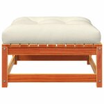 vidaXL Repose-pieds de jardin avec coussins 2 Pièces bois massif pin